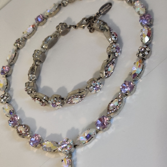 Swarovski Crystals Sautoir necklace and matching bracelet Creations Georgianni - Picture 16 of 16